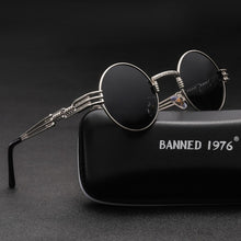 Load image into Gallery viewer, Polarized Gothic Steampunk Sunglasses Men Women Brand Designer Vintage Round Shades Metal Frame Sun Glasses Oculos