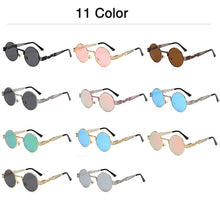 Load image into Gallery viewer, Polarized Gothic Steampunk Sunglasses Men Women Brand Designer Vintage Round Shades Metal Frame Sun Glasses Oculos