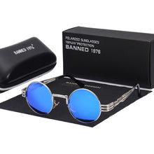 Load image into Gallery viewer, Polarized Gothic Steampunk Sunglasses Men Women Brand Designer Vintage Round Shades Metal Frame Sun Glasses Oculos
