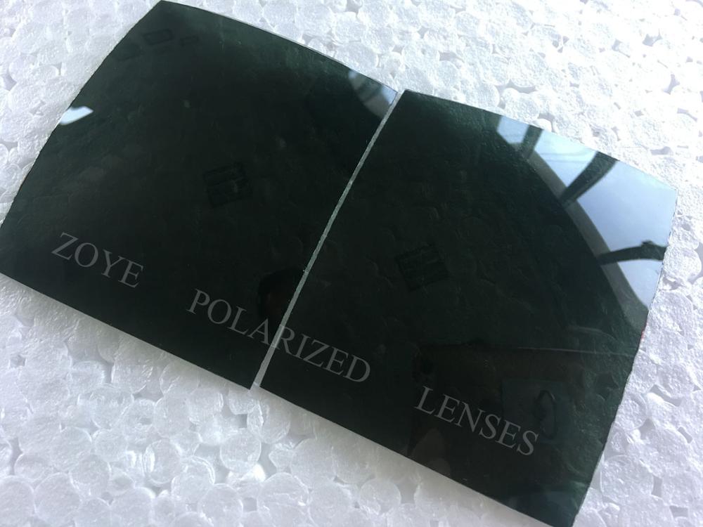 Polarized Lenses For Sunglasses TAC Polarized Lenses Dark Green G10 UV400 Lenses 55*65mm 4 Base