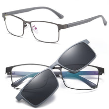 Carica l&#39;immagine nel visualizzatore di Gallery, Polarized Magnet Clip On Eyeglasses Frame Men Optical Prescription Glasses Frame Men Myopia Clear Magnet Clip On Sunglasses Male