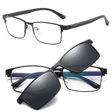 Carica l&#39;immagine nel visualizzatore di Gallery, Polarized Magnet Clip On Eyeglasses Frame Men Optical Prescription Glasses Frame Men Myopia Clear Magnet Clip On Sunglasses Male