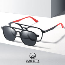 Load image into Gallery viewer, Polarized Magnet Clip On Glasses Frame Men Optical Myopia Eyeglasses Frame Male Prescription Clear Magnet Clip On Sunglasses Men