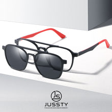 Load image into Gallery viewer, Polarized Magnet Clip On Glasses Frame Men Optical Myopia Eyeglasses Frame Male Prescription Clear Magnet Clip On Sunglasses Men