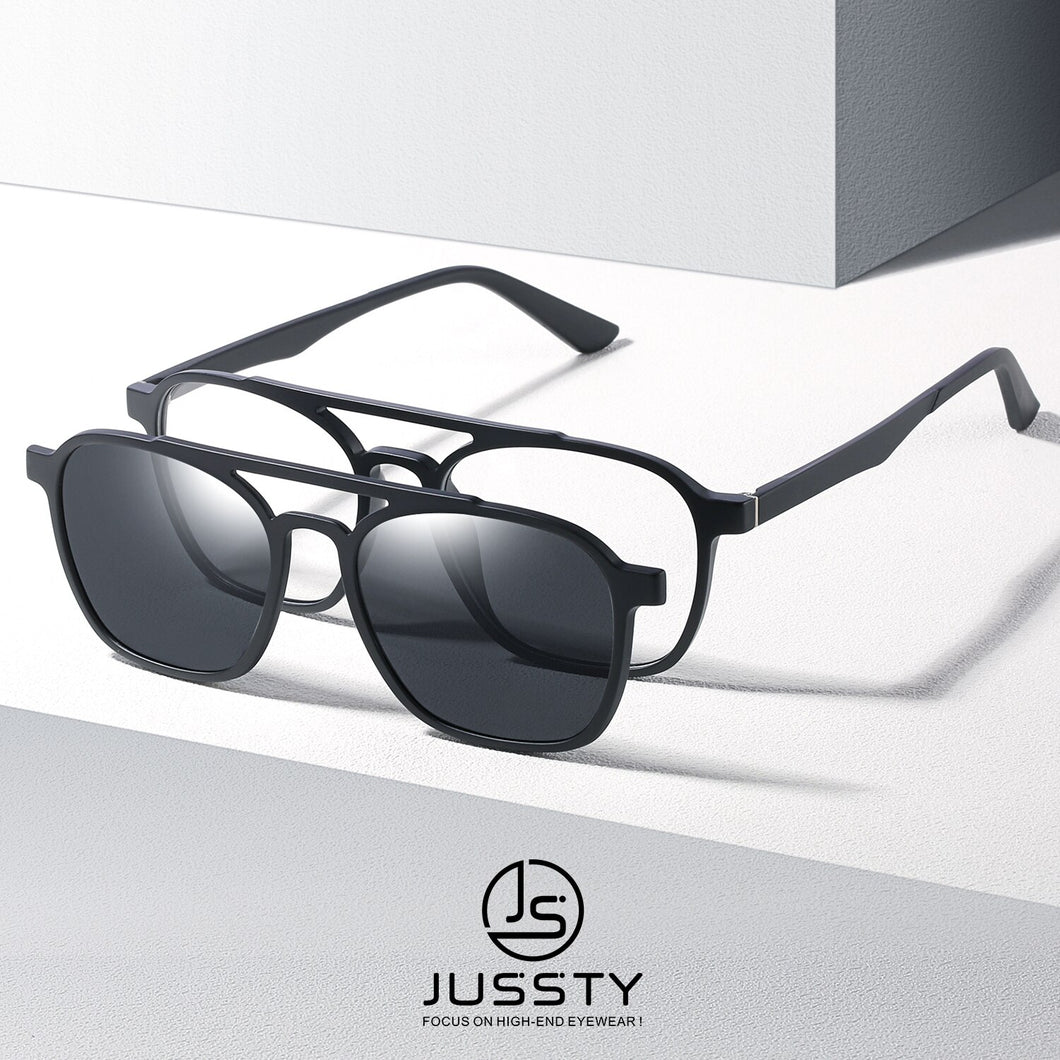Polarized Magnet Clip On Glasses Frame Men Optical Myopia Eyeglasses Frame Male Prescription Clear Magnet Clip On Sunglasses Men