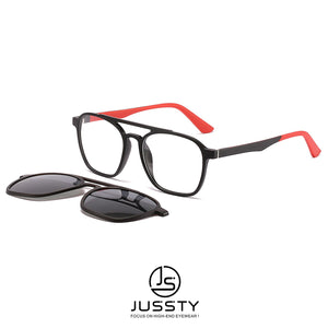 Polarized Magnet Clip On Glasses Frame Men Optical Myopia Eyeglasses Frame Male Prescription Clear Magnet Clip On Sunglasses Men