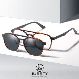 Polarized Magnet Clip On Glasses Frame Men Optical Myopia Eyeglasses Frame Male Prescription Clear Magnet Clip On Sunglasses Men