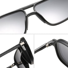 Load image into Gallery viewer, Polarized Magnet Clip On Glasses Frame Men Optical Myopia Eyeglasses Frame Prescription Black Magnet Clip On Sunglasses Male