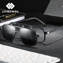 Load image into Gallery viewer, Polarized Magnet Clip On Glasses Frame Men Optical Myopia Eyeglasses Frame Prescription Black Magnet Clip On Sunglasses Male