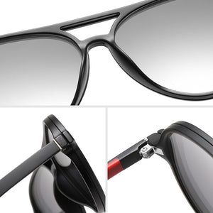 Polarized Magnet Clip on Glasses Frame Men Aviation Prescription Eyeglasses Frame Optical Myopia Pilot Magnet Clip On Sunglasses