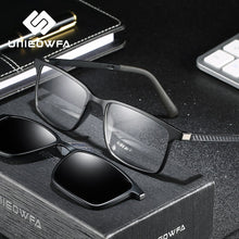 Load image into Gallery viewer, Polarized Magnetic Clip on Sunglasses Men Optical Prescription Glasses Male Myopia UV400 Magnet Clip Sun Glasses For Men Brand