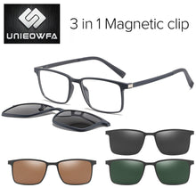 Load image into Gallery viewer, Polarized Magnetic Clip on Sunglasses Men Optical Prescription Glasses Male Myopia UV400 Magnet Clip Sun Glasses For Men Brand