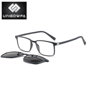 Polarized Magnetic Clip on Sunglasses Men Optical Prescription Glasses Male Myopia UV400 Magnet Clip Sun Glasses For Men Brand