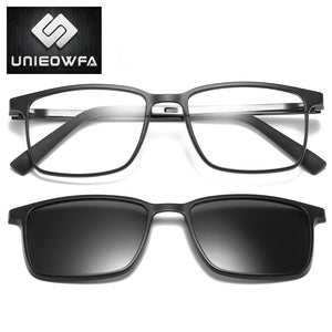 Polarized Magnetic Clip on Sunglasses Men Optical Prescription Glasses Male Myopia UV400 Magnet Clip Sun Glasses For Men Brand