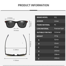 Carica l&#39;immagine nel visualizzatore di Gallery, Occhiali da sole da uomo polarizzati Designer di marca Donne Guida Occhiali da sole con montatura quadrata Occhiali da sole maschili Rivestimento a specchio femminile 