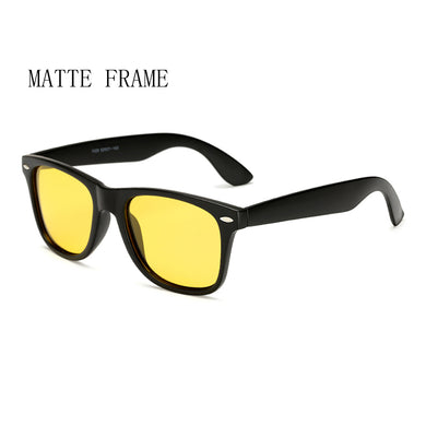 Polarized Men Women Night vision Sunglasses Drive Yellow Lens Vintage Square Male Female Sun Glasses for men