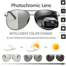 Load image into Gallery viewer, Polarized Pochromic Sunglasses Chameleon Glasses Square Sun Glasses Discoloration Eyewear Anti Glare UV400 Driving Goggles