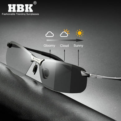 Polarized Photochromic Sunglasses Men Driving Rectangle Chameleon Change Color Sun Glasses Day Night Vision Anti Glare Goggles