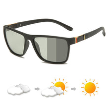 Load image into Gallery viewer, Polarized Photochromic Sunglasses Men Driving Rectangle Chameleon Change Color Sun Glasses Day Night Vision Anti Glare Goggles
