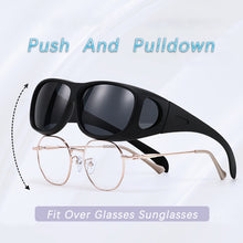 Load image into Gallery viewer, Polarized Sunglasses Fit Over Eye Glasses Driving Wrap Shield Goggles Fishing Glasses Sports Sunglasses Night Vision Glasses