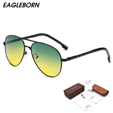 Polarized Sunglasses For Men Pilot Male Driver Sun Glasses Day And Night Vision Eyewear Metal temples Brand Design BYXGLS24
