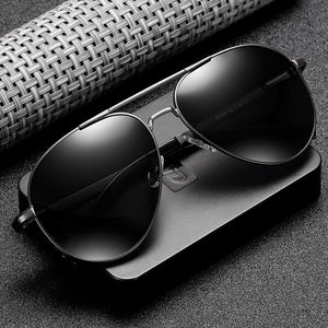 Polarized Sunglasses For Men Pilot Male Driver Sun Glasses Day And Night Vision Eyewear Metal temples Brand Design BYXGLS24