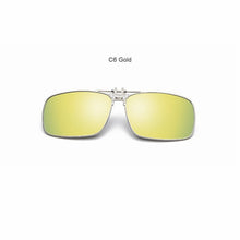 Load image into Gallery viewer, Polarized Sunglasses Lens clip on glasses Night Vision Yellow Women Square Sun Glasses with Clips Unisex Clips