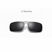 Load image into Gallery viewer, Polarized Sunglasses Lens clip on glasses Night Vision Yellow Women Square Sun Glasses with Clips Unisex Clips
