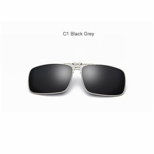 Polarized Sunglasses Lens clip on glasses Night Vision Yellow Women Square Sun Glasses with Clips Unisex Clips