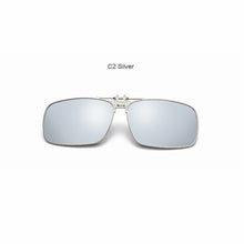 Load image into Gallery viewer, Polarized Sunglasses Lens clip on glasses Night Vision Yellow Women Square Sun Glasses with Clips Unisex Clips