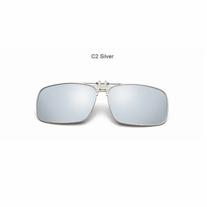 Polarized Sunglasses Lens clip on glasses Night Vision Yellow Women Square Sun Glasses with Clips Unisex Clips
