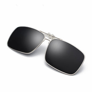 Polarized Sunglasses Lens clip on glasses Night Vision Yellow Women Square Sun Glasses with Clips Unisex Clips