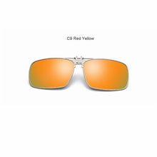 Load image into Gallery viewer, Polarized Sunglasses Lens clip on glasses Night Vision Yellow Women Square Sun Glasses with Clips Unisex Clips