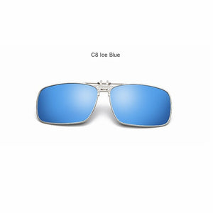 Polarized Sunglasses Lens clip on glasses Night Vision Yellow Women Square Sun Glasses with Clips Unisex Clips