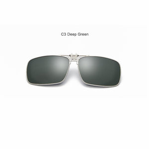 Polarized Sunglasses Lens clip on glasses Night Vision Yellow Women Square Sun Glasses with Clips Unisex Clips