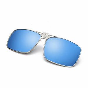 Polarized Sunglasses Lens clip on glasses Night Vision Yellow Women Square Sun Glasses with Clips Unisex Clips