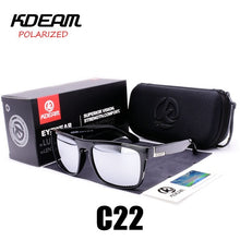 Carica l&#39;immagine nel visualizzatore di Gallery, Polarized Sunglasses Men 2023 KDEAM Top  Driving Sunglasses Square Frame Sun Glasses Male Mirror UV400 Eyewear TH-KD156