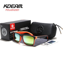 Carica l&#39;immagine nel visualizzatore di Gallery, Polarized Sunglasses Men 2023 KDEAM Top  Driving Sunglasses Square Frame Sun Glasses Male Mirror UV400 Eyewear TH-KD156