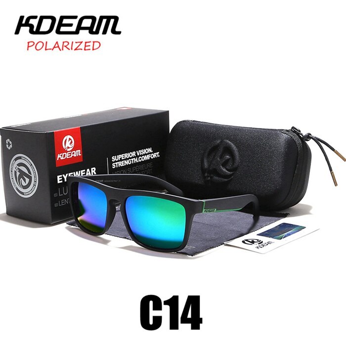 Polarized Sunglasses Men 2023 KDEAM Top  Driving Sunglasses Square Frame Sun Glasses Male Mirror UV400 Eyewear TH-KD156