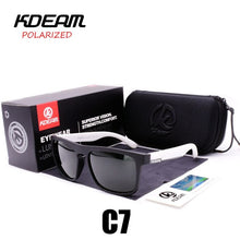 Carica l&#39;immagine nel visualizzatore di Gallery, Polarized Sunglasses Men 2023 KDEAM Top  Driving Sunglasses Square Frame Sun Glasses Male Mirror UV400 Eyewear TH-KD156
