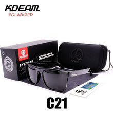 Carica l&#39;immagine nel visualizzatore di Gallery, Polarized Sunglasses Men 2023 KDEAM Top  Driving Sunglasses Square Frame Sun Glasses Male Mirror UV400 Eyewear TH-KD156