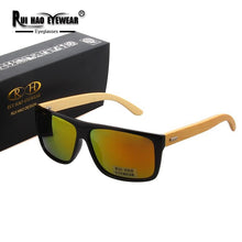 Carica l'immagine nel visualizzatore di Gallery, Occhiali da sole polarizzati da uomo Occhiali da sole con gamba in bambù 6 colori Occhiali da guida dal design piacevole Marca RUI HAO EYEWEAR 8204 
