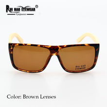 Carica l'immagine nel visualizzatore di Gallery, Occhiali da sole polarizzati da uomo Occhiali da sole con gamba in bambù 6 colori Occhiali da guida dal design piacevole Marca RUI HAO EYEWEAR 8204 