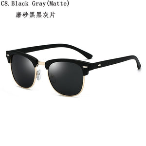 Polarized Sunglasses Men Women Brand Design Eye Sun Glasses Women Semi Rimless Classic Men Sunglasses Oculos De Sol UV400