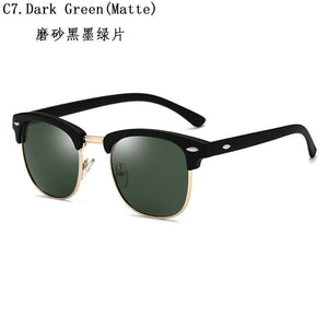 Polarized Sunglasses Men Women Brand Design Eye Sun Glasses Women Semi Rimless Classic Men Sunglasses Oculos De Sol UV400