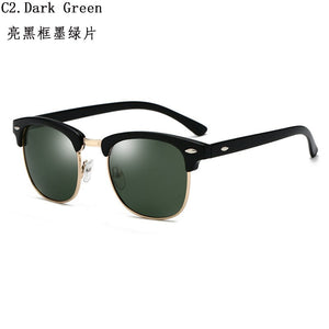 Polarized Sunglasses Men Women Brand Design Eye Sun Glasses Women Semi Rimless Classic Men Sunglasses Oculos De Sol UV400