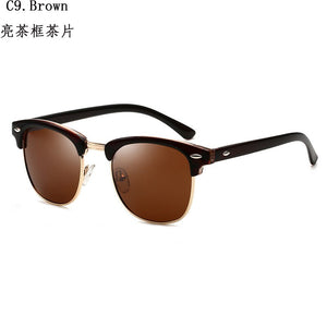 Polarized Sunglasses Men Women Brand Design Eye Sun Glasses Women Semi Rimless Classic Men Sunglasses Oculos De Sol UV400