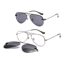 Load image into Gallery viewer, Polarized Sunglasses Men Women Magnetic Clip On Lens Sunglass Pilot Sun Glasses Frame Of Eyeglasses Optical Eyewear Trendy 2023