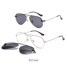 Load image into Gallery viewer, Polarized Sunglasses Men Women Magnetic Clip On Lens Sunglass Pilot Sun Glasses Frame Of Eyeglasses Optical Eyewear Trendy 2023
