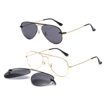 Load image into Gallery viewer, Polarized Sunglasses Men Women Magnetic Clip On Lens Sunglass Pilot Sun Glasses Frame Of Eyeglasses Optical Eyewear Trendy 2023